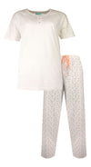 Tenderness Dames Pyjama - Katoen - Polo Sluiting - Wit