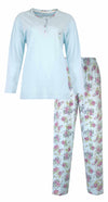 Tenderness Dames Pyjama - Lange Mouwen - Licht Blauw