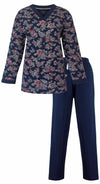 Tenderness Dames Pyjama - Lange Mouwen - Navy Blauw