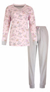 Tenderness Dames Pyjama Set - Lange Mouwen - Katoen - Roze