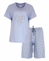 Tenderness Dames Shortama - Pyjama Set - Licht Blauw