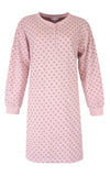Tenderness dames Nachthemd - Fleece Nachthemd - Lange Mouwen - Roze