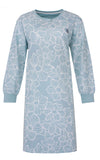 Tenderness Dames Nachthemd - Tweekleurig alloverdessin - Licht Blauw