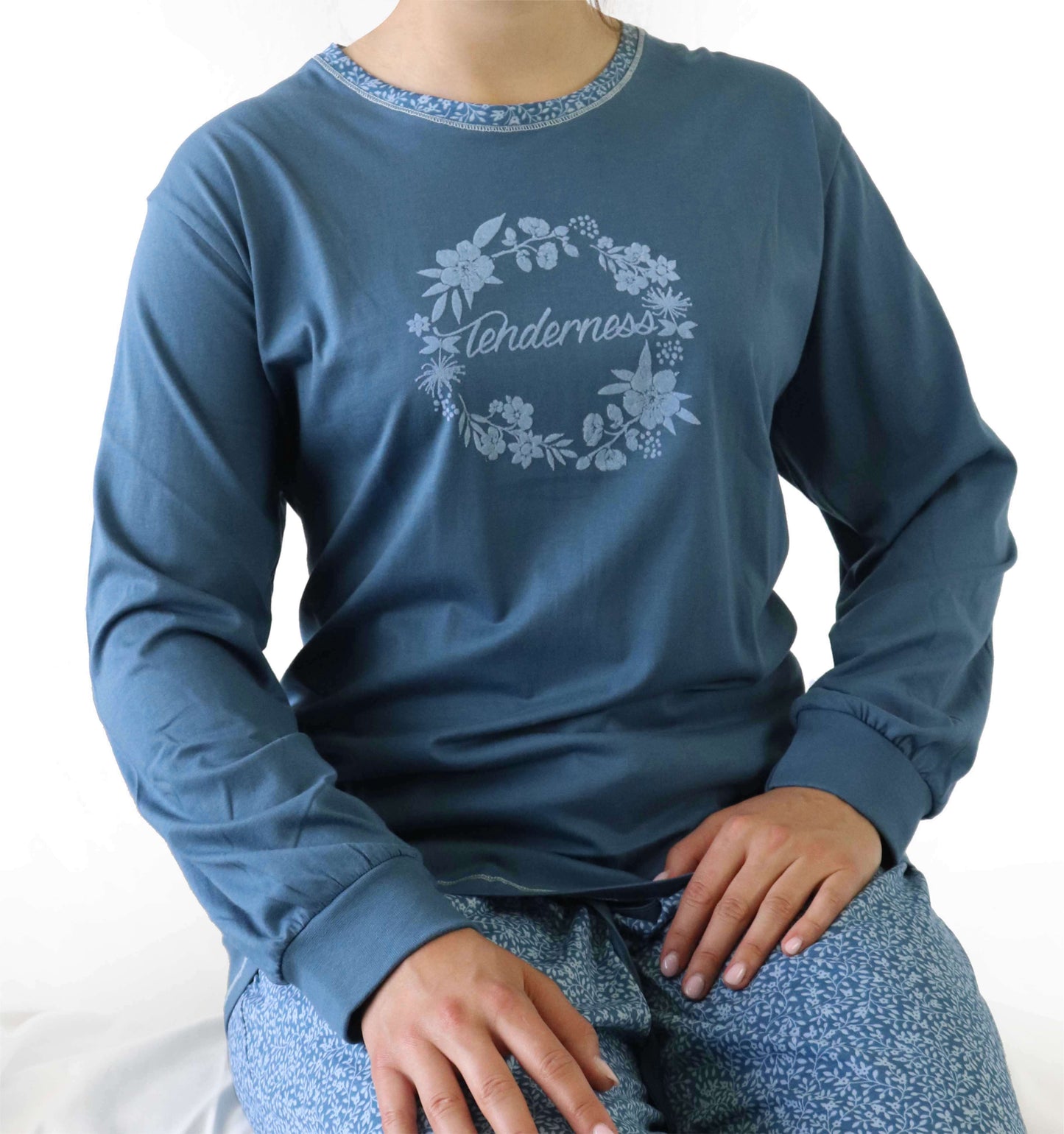 Tenderness dames Pyjama - Lange Mouwen - Blauw - afbeelding 6