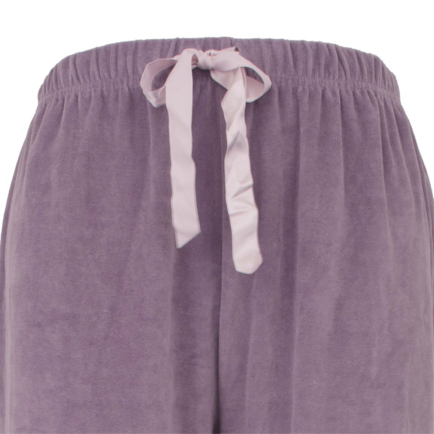 Tenderness dames pyjama - Velours - lange Mouwen - Paars - detail