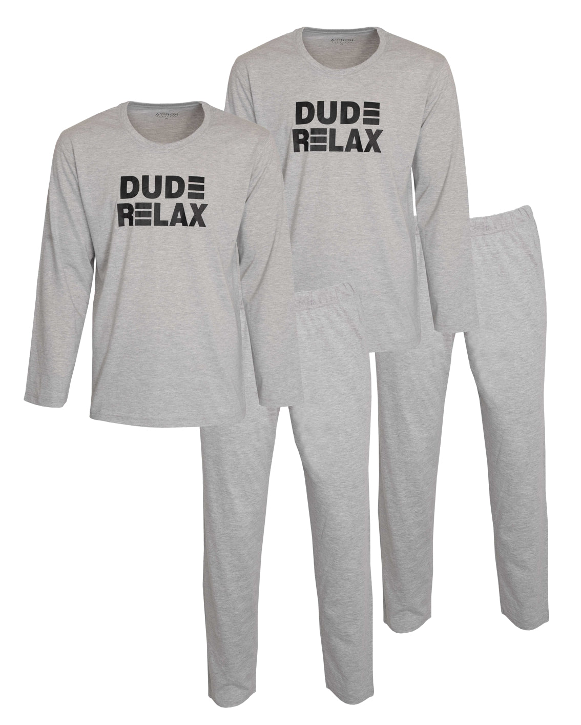 Aprox Heren Pyjama - Pyjama Set - DUO-PACK - Grijs Melange