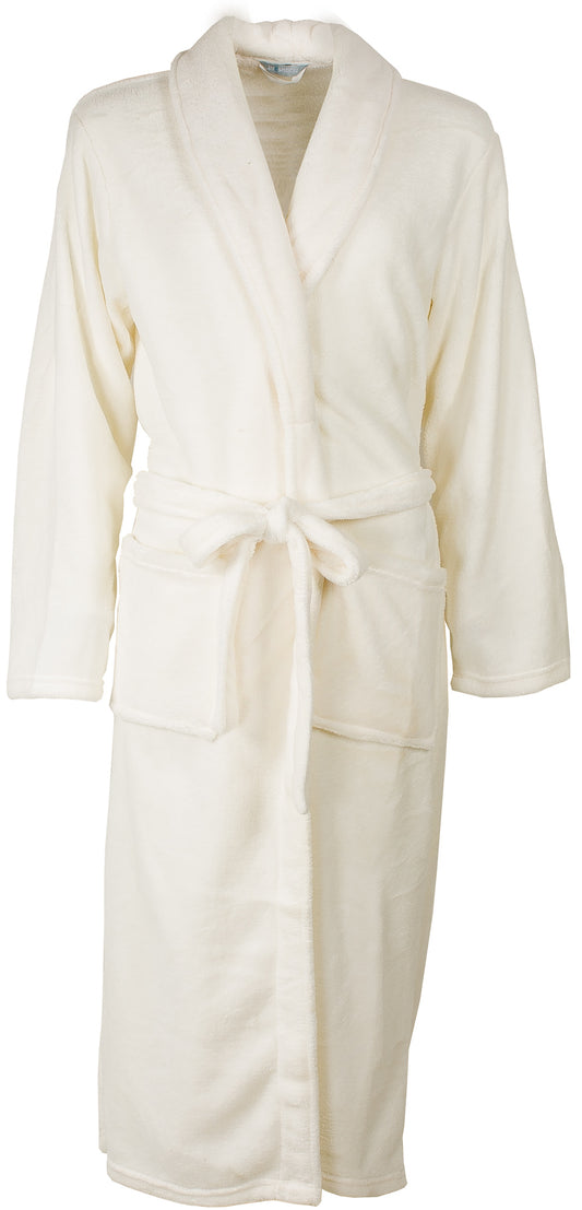 Irresistible Dames Badjas - Fleece - Sjaalkraag - Beige