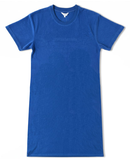 Irresistible Dames Nachthemd - Badstof - korte Mouwen -  Blauw