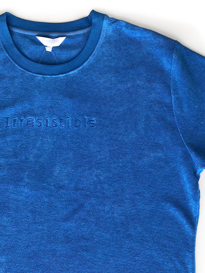 Irresistible Dames Nachthemd - Badstof - korte Mouwen -  Blauw