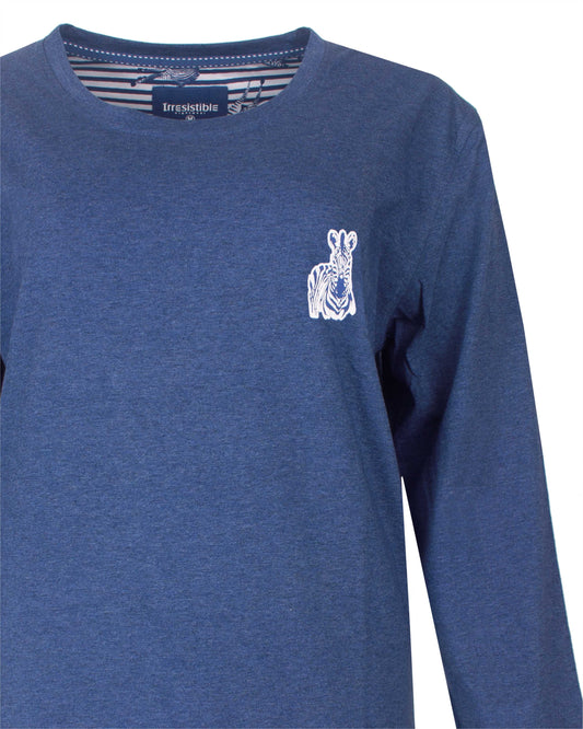 Irresistible Dames Pyjama - Katoen - Blauw