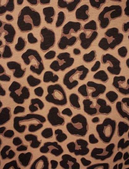 Irresistible Dames Nachthemd - Korte Mouwen - Tijger print-  Bruin
