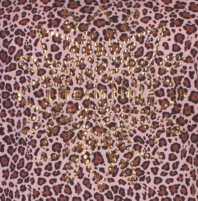 Irresistible Dames Nachthemd - Katoen - Panter Print - Roze