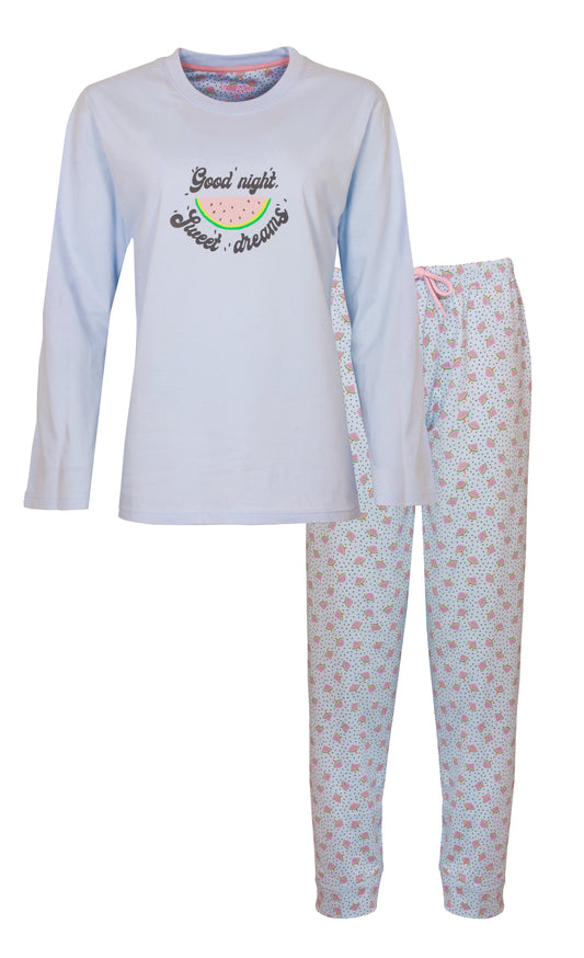Irresistible Dames Pyjama - Nachtkleding - Licht Blauw