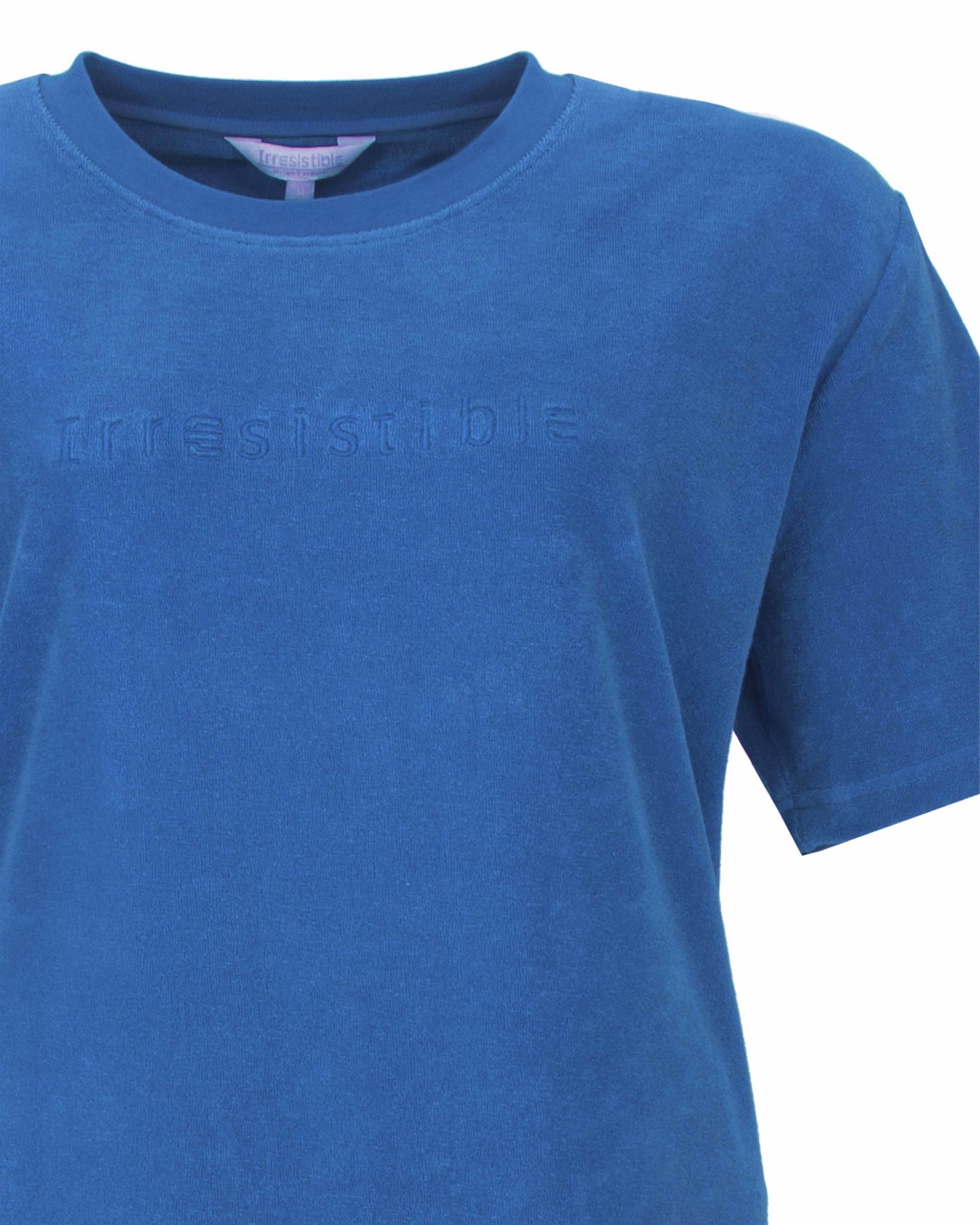 Irresistible Dames Badstof Shortama - Korte mouwen -  Blauw