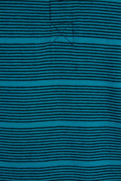 MEQ Heren Pyjama - 100% Katoen - Polo Sluiting - Aqua Blauw
