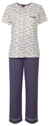 Medaillon Dames Pyjama - 100% Katoen - Wit