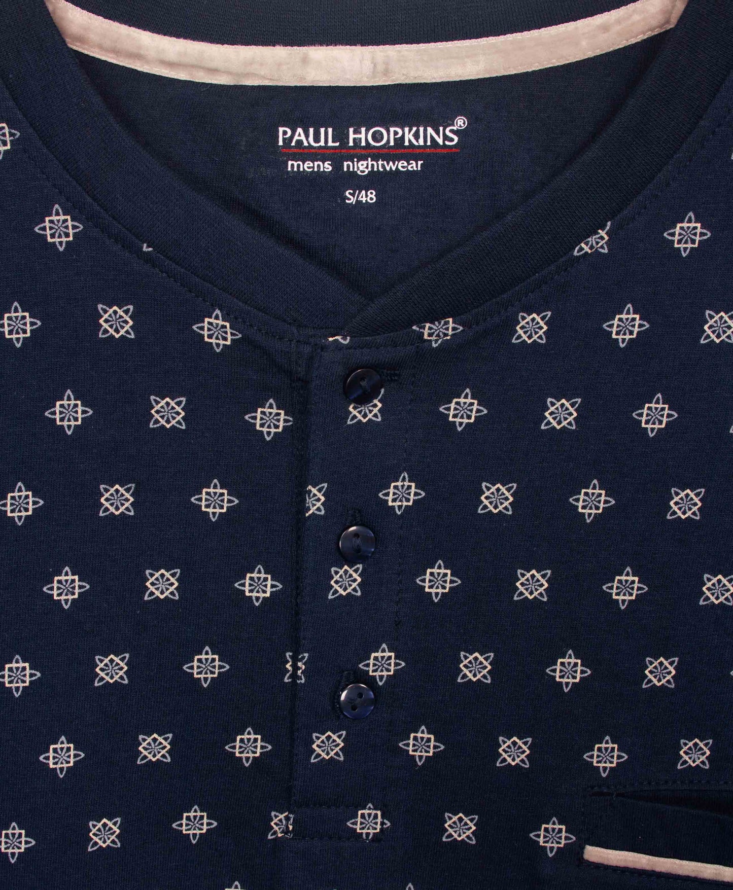 Paul Hopkins Heren Shortama - Pyjama Set - Polohals - Donker Blauw