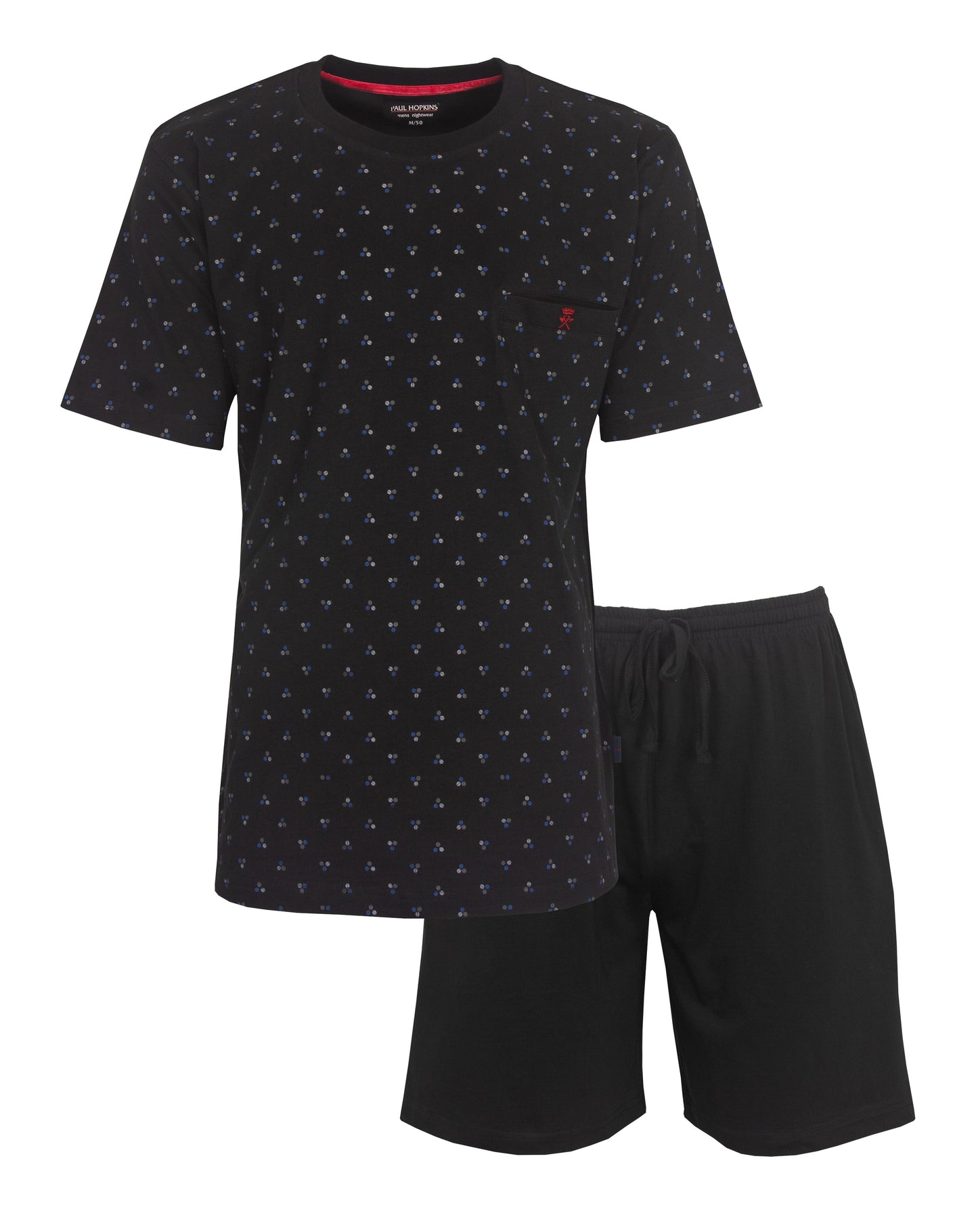 Paul Hopkins Heren Shortama - Pyjama Set - Zwart