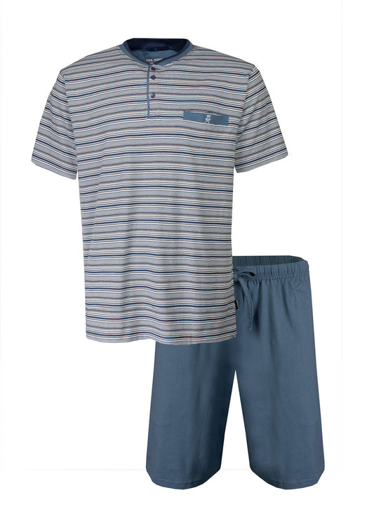Paul Hopkins Heren Shortama - Pyjama Set -Blauw