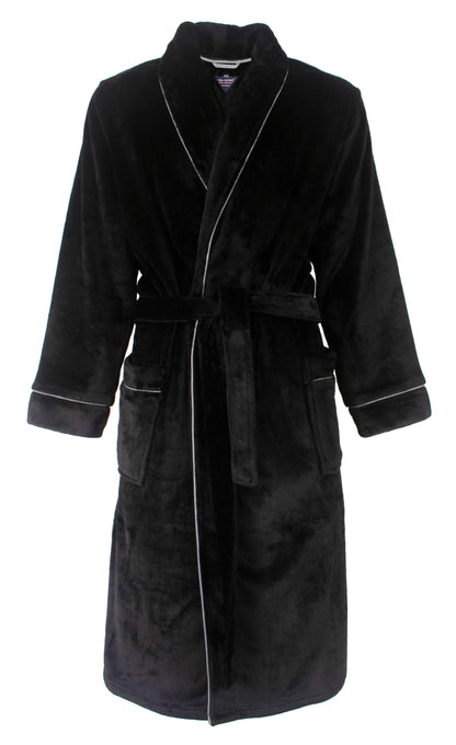 Paul Hopkins Heren Badjas  - Fleece - Zwart