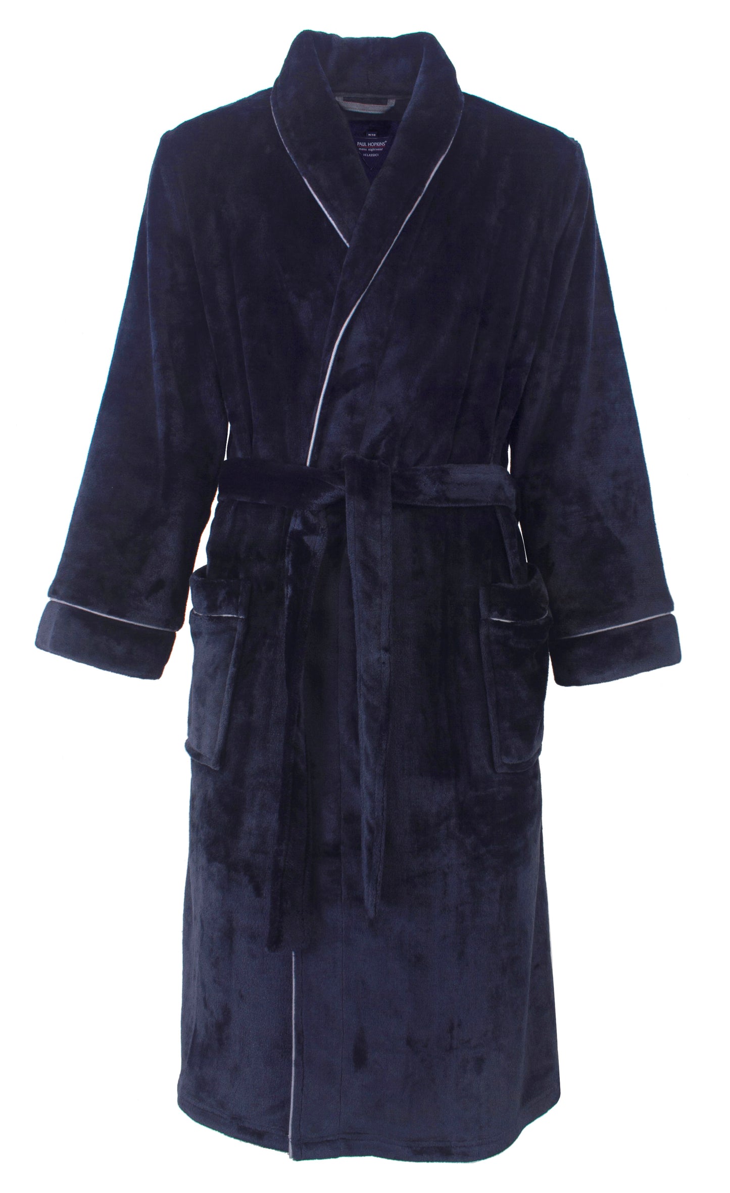 Paul Hopkins Heren Badjas - Fleece - Donker Blauw