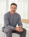 Paul Hopkins Heren Pyjama - Elastische boorden - Licht Blauw