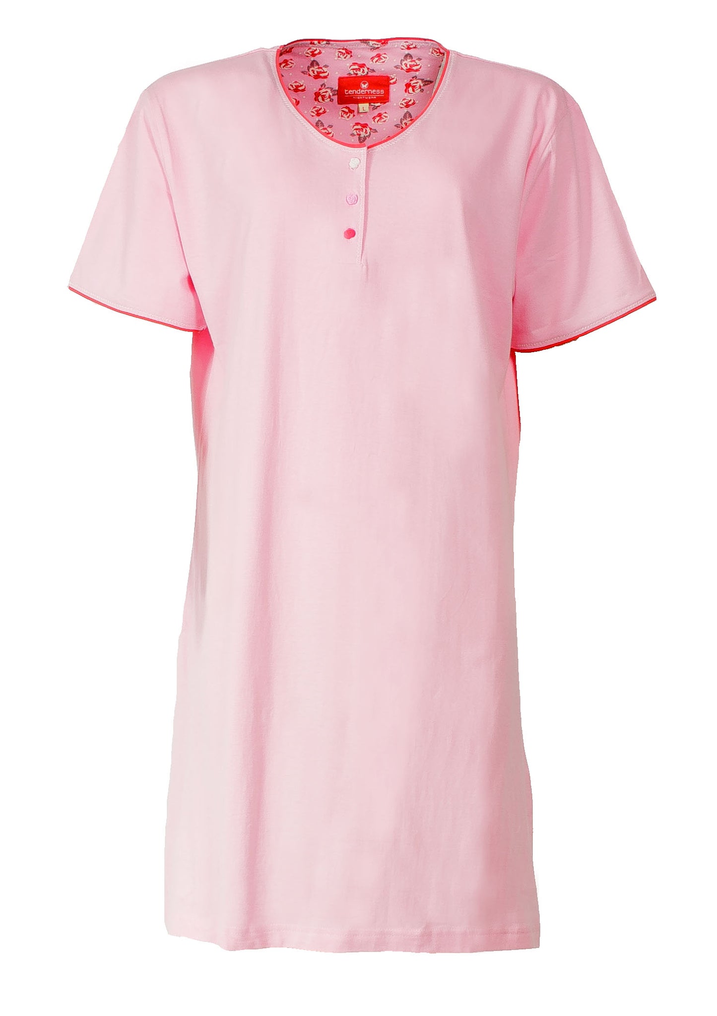 Tenderness Dames Nachthemd - 100% Katoen - Roze