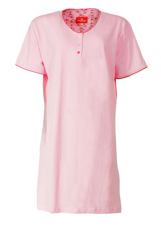 Tenderness Dames Nachthemd - 100% Katoen - Roze