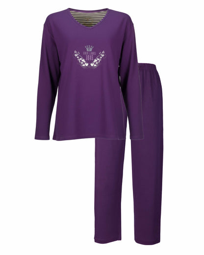 Tenderness Dames Pyjama - 100% Katoen - Paars