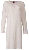 Medaillon Dames Nachthemd - Polo Sluiting - Licht Roze