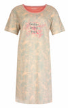 Irresistible Dames Nachthemd - Blader print - Roze