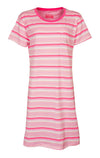 Irresistible Dames Nachthemd - Slaapkleed - Gestreept - Roze