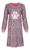 Irresistible Dames Nachthemd - 100% Katoen - Roze afwerking