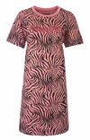 Irresistible Dames Nachthemd - Katoen - Zebra Print - Rose