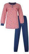 Irresistible Dames Pyjama - Witte Strepen - Katoen - Blauw