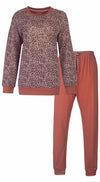 Irresistible Dames Pyjama - Lange Mouwen - Panter Print - Roze
