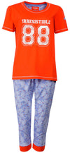 Irresistible Dames Pyjama - 100% Gekamde Katoen - Oranje