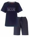 Irresistible Dames Shortama - Korte Mouwen - Navy Blauw