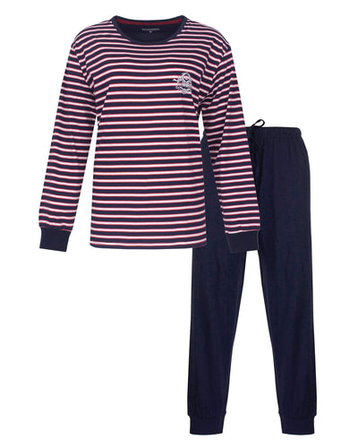 Irresistible Dames Pyjama - Lange Mouwen - Donker Blauw