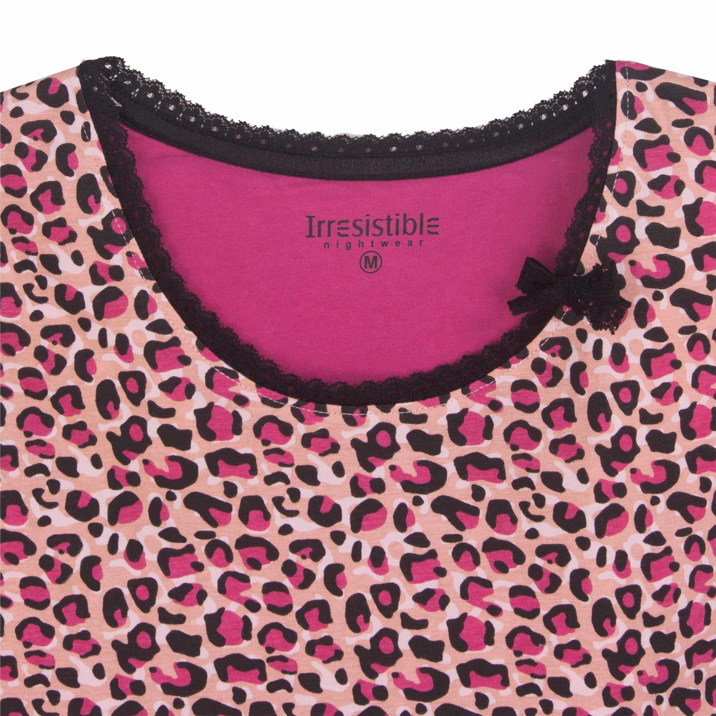 Irresistible Dames Pyjama - Lange Mouwen - Top met panterprint - Katoen - Pink Panterprint - afbeelding 4