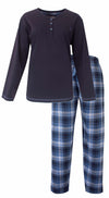 Irresistible Dames Pyjama - Lange Mouwen - Katoen - Indigo Blauw