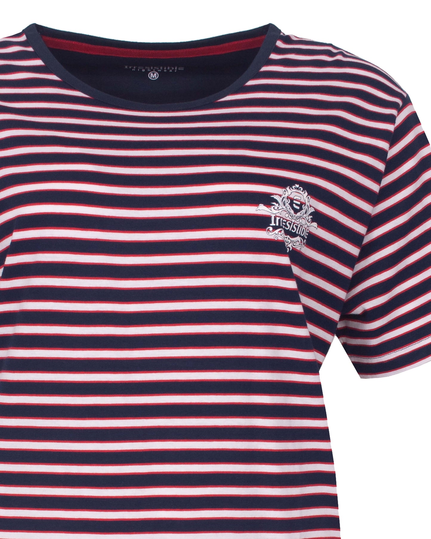  Irresistible Dames  Shortama -  Gestreept - Kote Mouwen - Donker Blauw - detail