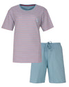 Irresistible Dames Shortama - Gestreept - Korte Mouwen - Licht Blauw