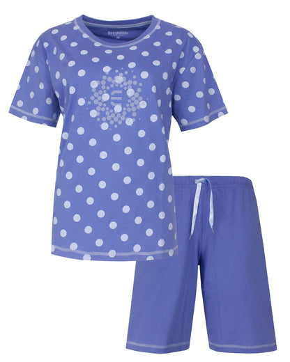 Irresistible Dames  Shortama - Korte Mouwen - Blauw - vooraanzicht