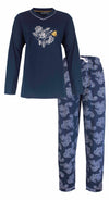 Medaillon Dames Pyjama - 100% Katoen - Blauw