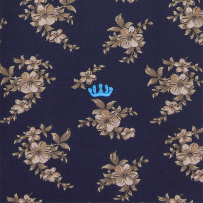 Medaillon dames Nachthemd - Lange Mouwen -  Donker Blauw - afbeelding 4