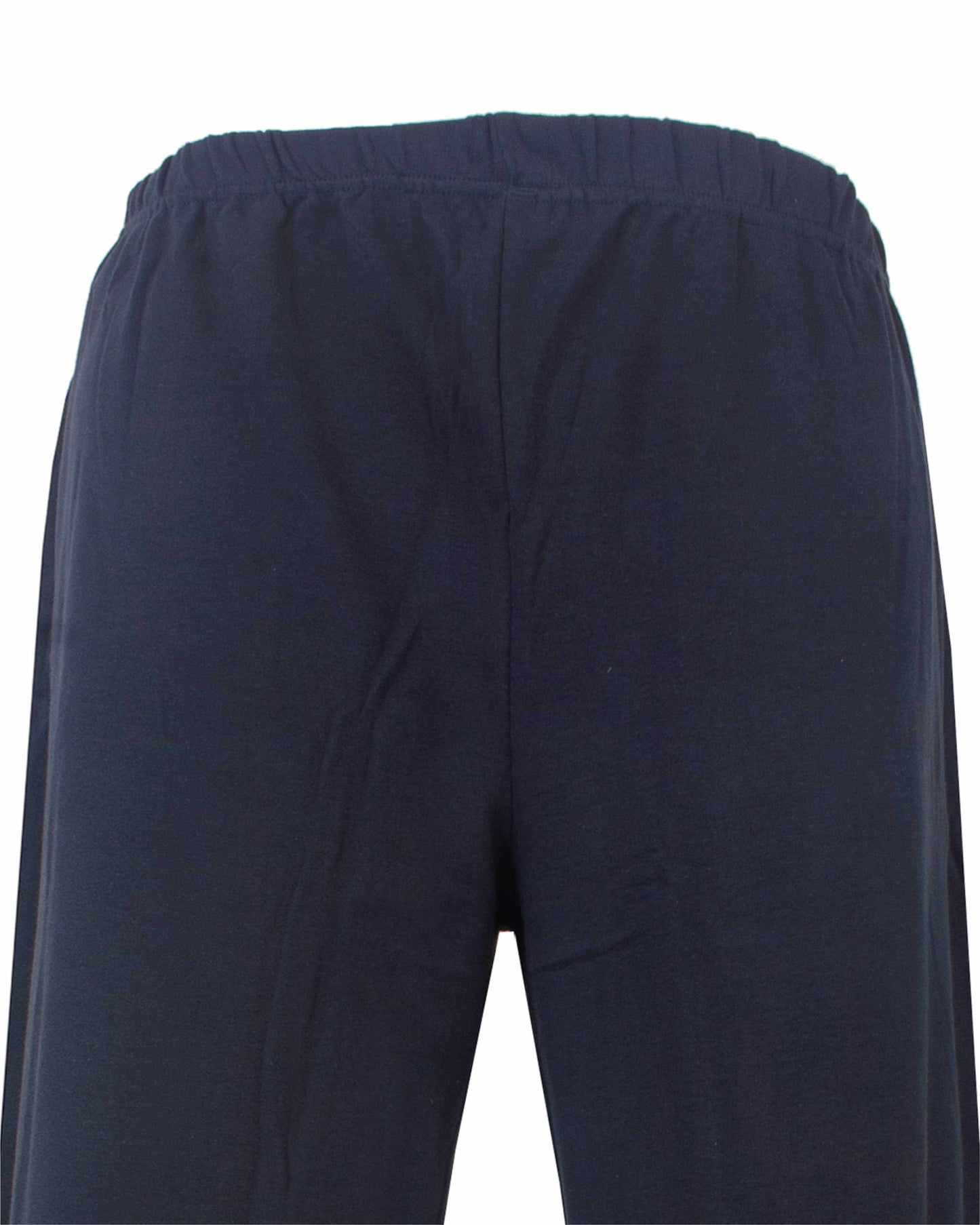 Medaillon Dames Pyjama - Lange Mouwen - V-hals - Donker Blauw - detail