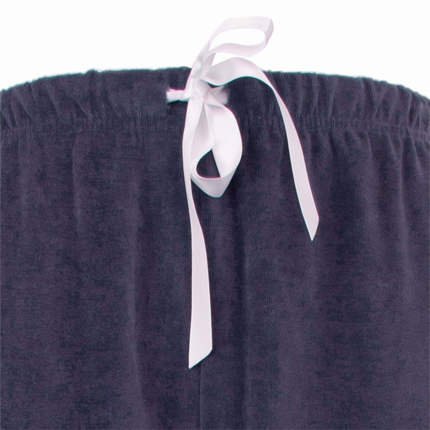 Medaillon dames Doorknoop Pyjama - Velours Pyjama  - Donker Blauw - afbeelding 4