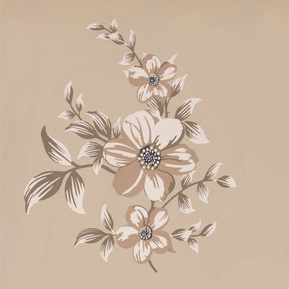  Medaillon Dames Pyjama - Lange Mouwen - Katoen - Geprinte Lange Broek -  Beige - afbeelding 4