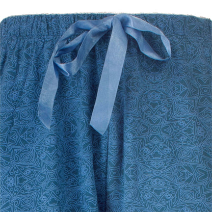  Medaillon dames Pyjama -Lange Mouwen -  Petrol Blauw - afbeelding 4